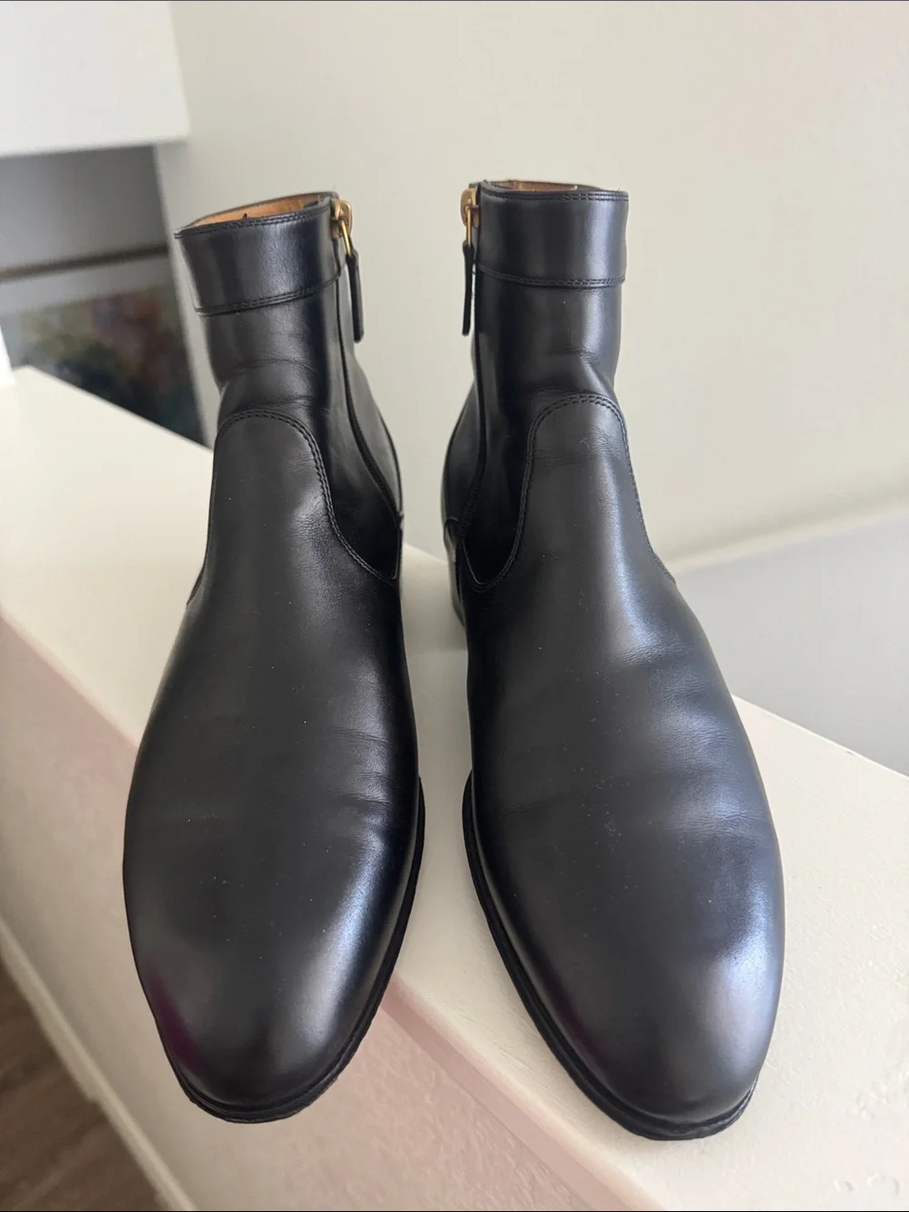Gucci Men's Adel GG Leather Ankle Boots